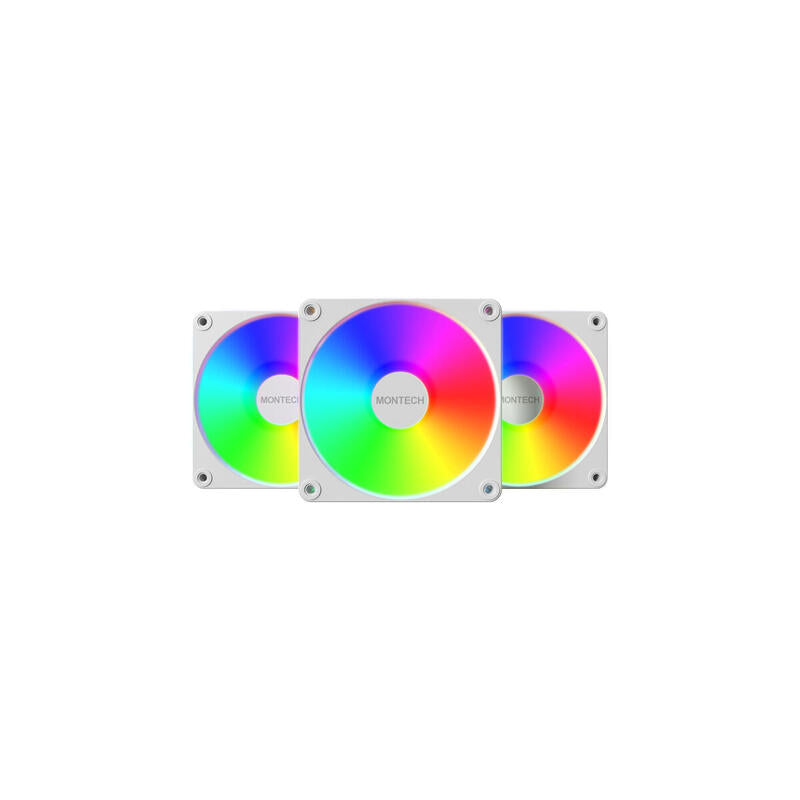 Montech Gf120r V2 Argb (Blanco/Blanco, 3er Pack, Reverse, 120 Mm) Gf120r V2 Argb 3 In 1 Pack (W)