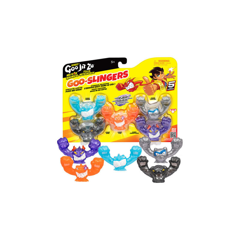 Moose Toys Heroes Of Goo Jit Zu - Meteor Madness Goo Slingers Cosmic Metallic Slingers, Figuras De Juguete Pack De 5 43087