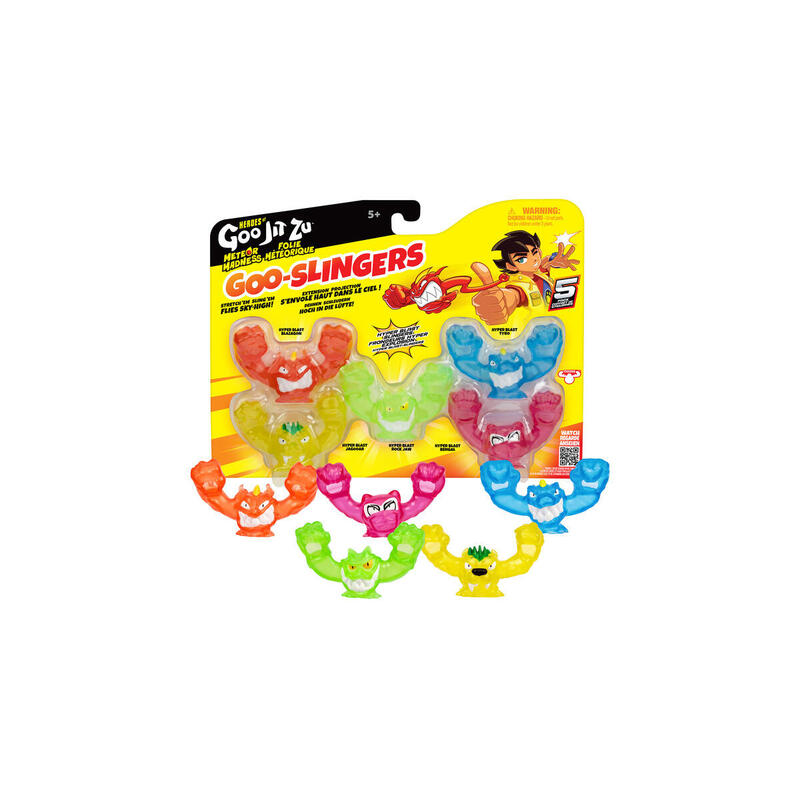 Moose Toys Heroes Of Goo Jit Zu - Meteor Madness Goo Slingers Hyper Blast Slingers, Figuras De Juguete Pack De 5 43086