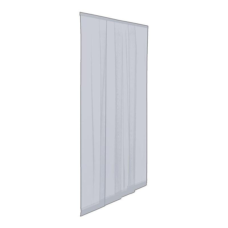 Mosquitera En Tiras Para Puerta, Adaptable, Color Gris, 140 X 240 Cm, 6 Piezas 28 X 240 Cm