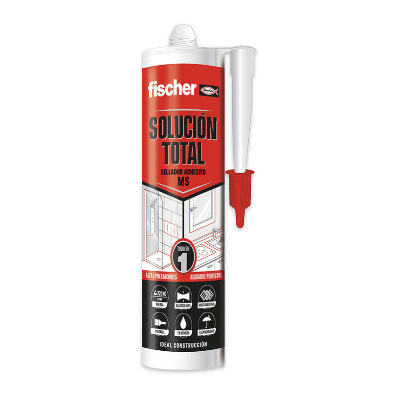 Ms Sellante Adhesivo Cristal Transparente 546189 Fischer 290ml