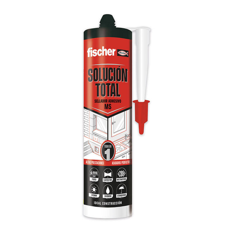 Ms Sellante Adhesivo Negro 546187 Fischer 290 Ml