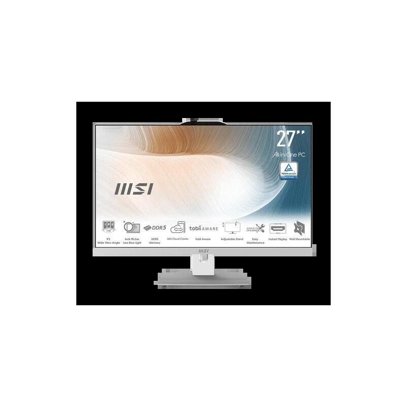 Msi Aio Modern Am242p 1m-2253eu. 23.8" Ips Led Fhd. Uma. So-Dimm Ddr5 16gb (8gb*2). 512gb. W11 Pro.Blanco