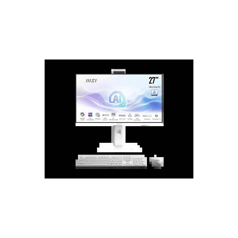 Msi Aio Modern Am273qp Ai 1um-406eu. 27 Ips Panel 2560 X 1440 (Wqhd) 100hz . Intel Iris Xe Graphics. So-Dimm Ddr5 16gb (8gb*2). 512g M.2 Pcie Ssd. W11 Pro.Blanco