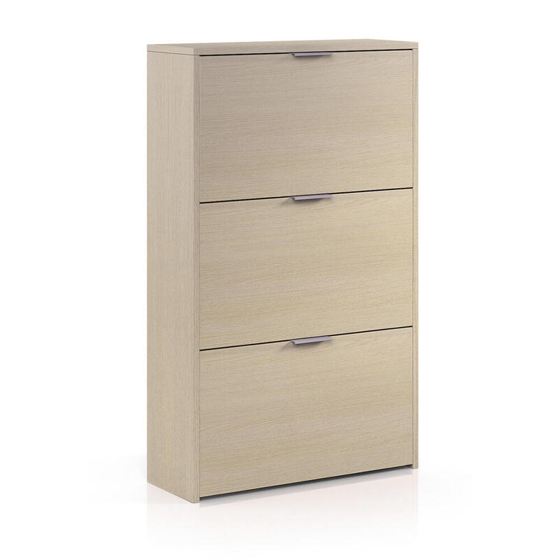 Mueble Zapatero 3 Puertas Abatibles Roble