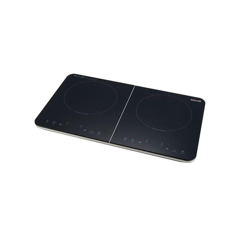 Muvip Cocina De Induccion Doble 3500w - 10 Niveles De Potencia - Temporizador - Control Contra El Sobrecalentamiento -