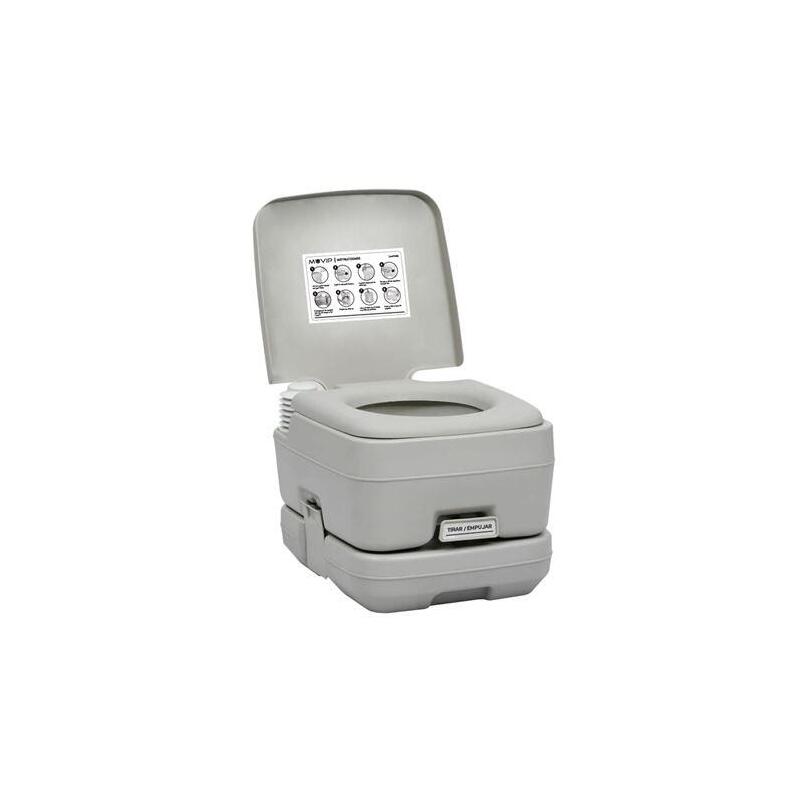 Muvip Inodoro Quimico Portatil - Deposito 10l - Tanque De Agua 12l - Bomba Manual De Fuelle