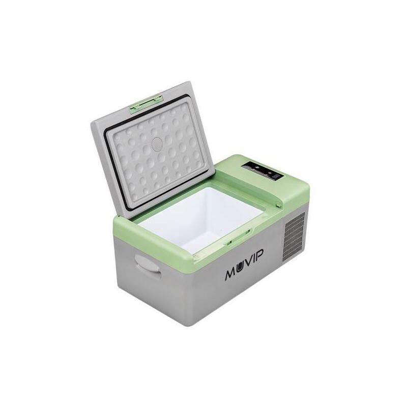 Muvip Nevera De Compresor Portatil 15 Litros 50w - Asas De Transporte - Compresor Silencioso - Color Gris