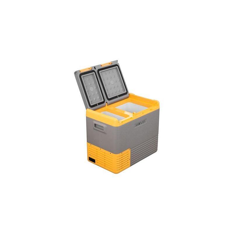 Muvip Nevera Portatil Con Compresor 40 Litros Doble Zona - Asas De Transporte - Compresor Silencioso - Color Gris