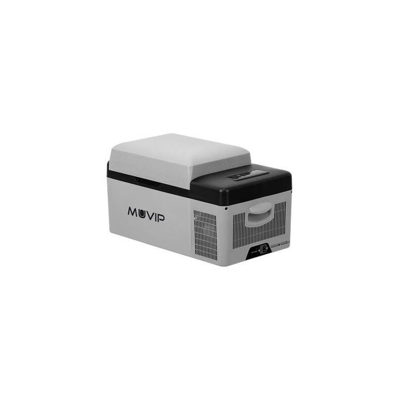 Muvip Nevera Portatil De Compresor 20l - Luz Led Interior - Proteccion Bateria Vehiculo - Temperatura -20º/+20º - Conexion 12/24/220v - Consumo 45w - Compresor Silencioso - Control Bluetooth - Color Gris