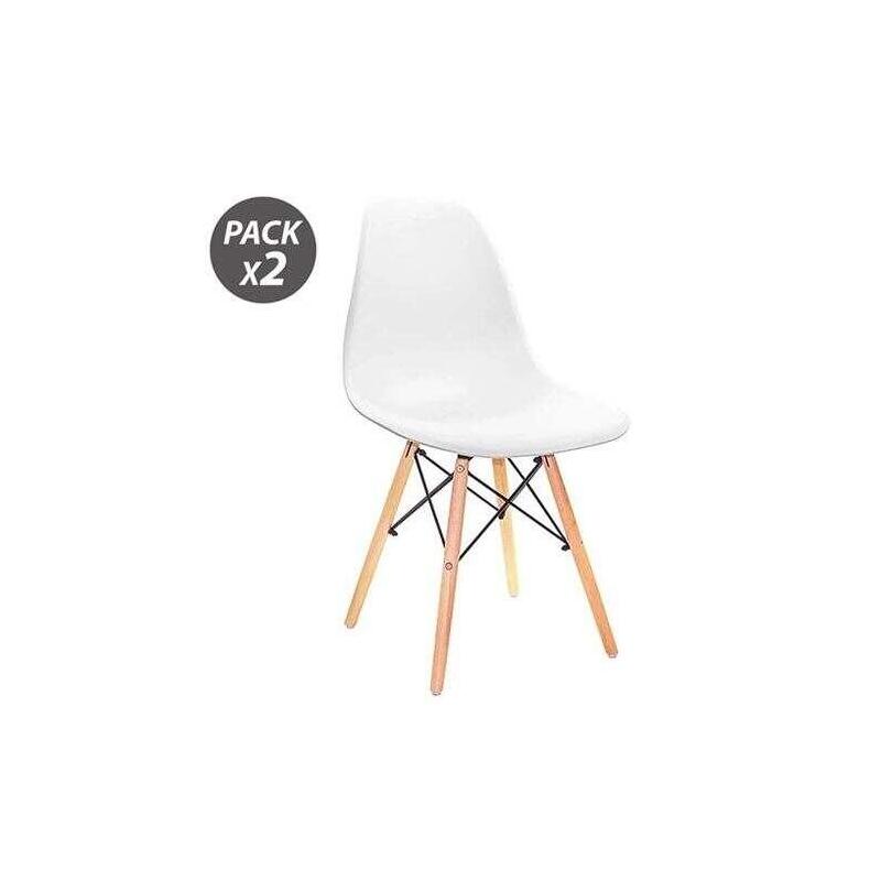 Muvip Pack 2 Sillas Design D100 - Blanco