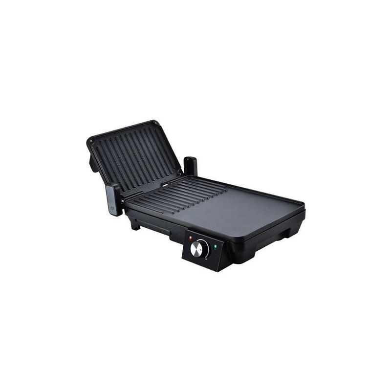 Muvip Sandwichera + Plancha Asar 2000w - Apertura Hasta 180º - Placas Grill + Lisa - Selector De Temperatura - Placa Superior Basculante - Asa Tacto Frio