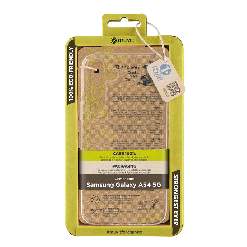 Muvit For Change Funda Recycletek Compatible Con Samsung Galaxy A54 5g Transparente