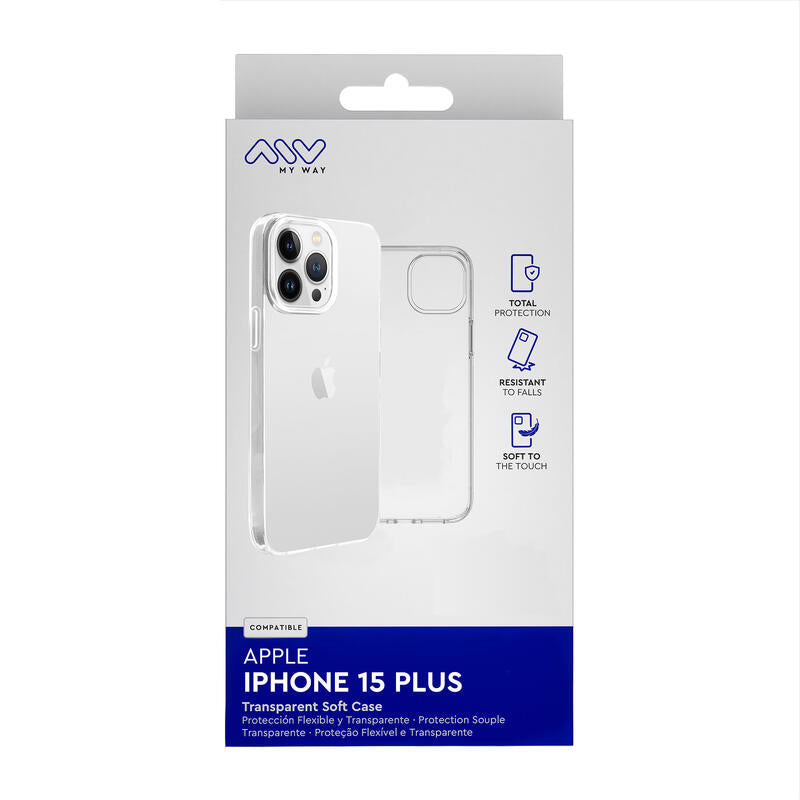 Myway Funda Compatible Con Apple Iphone 15 Plus Transparente