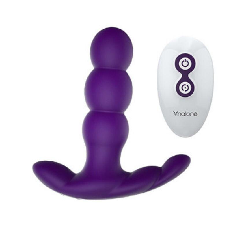 Nalone Pearl Anal Control Remoto Negro Lila