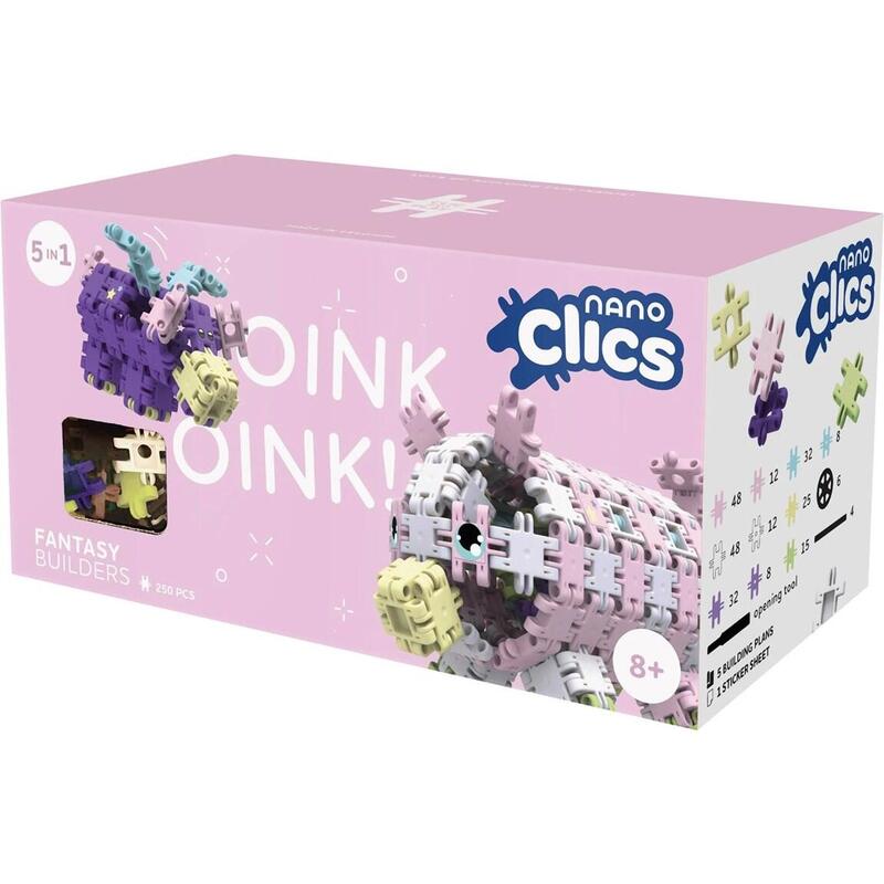 Nano Clics - Konstrukcyjne, Belgijskie Klocki - Fantastyczni Konstruktorzy - Zestaw 250 Elementów