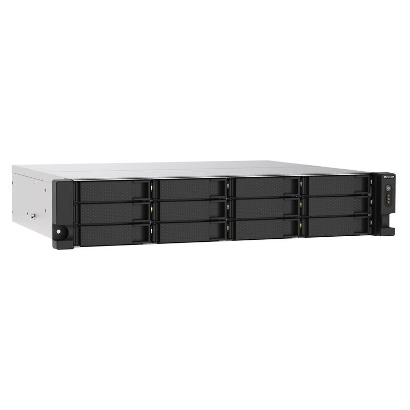 Nas Qnap Ts-1273au-Rp-8g 0/12hdd 2u Amd Ryzen V1500b, 4*2.2ghz, 8gb D4, 2.5 Gbe