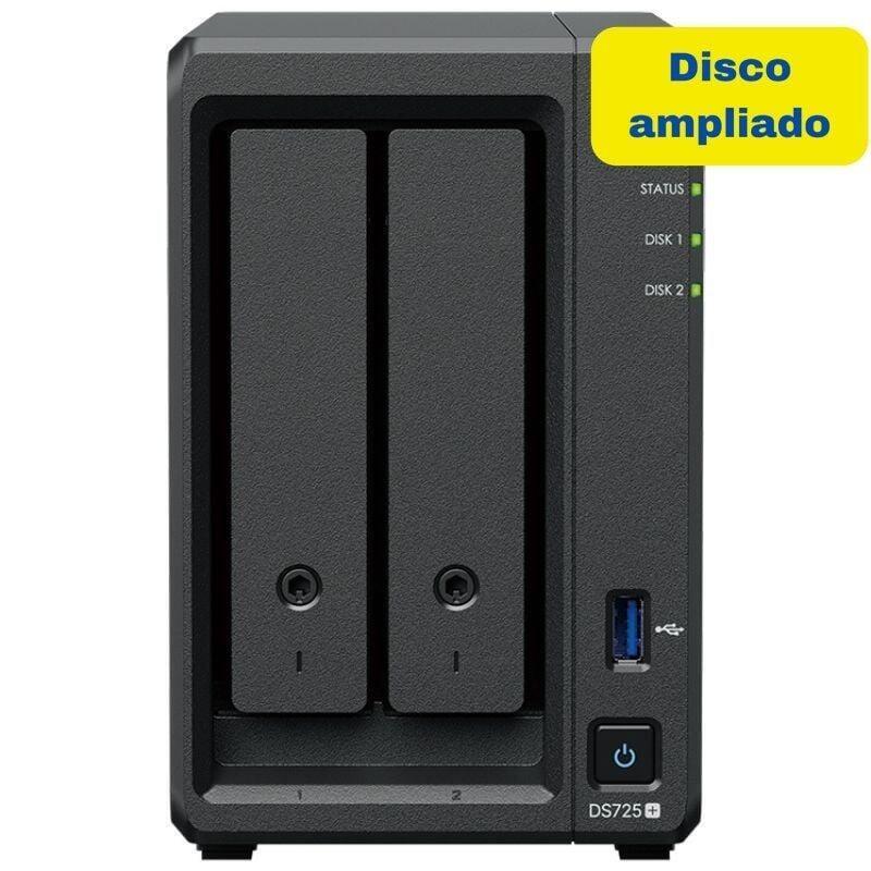 Nas Synology Diskstation Ds725+ 2 Bahías 3.5'- 2.5' 4gb Ddr4 8tb Formato Torre