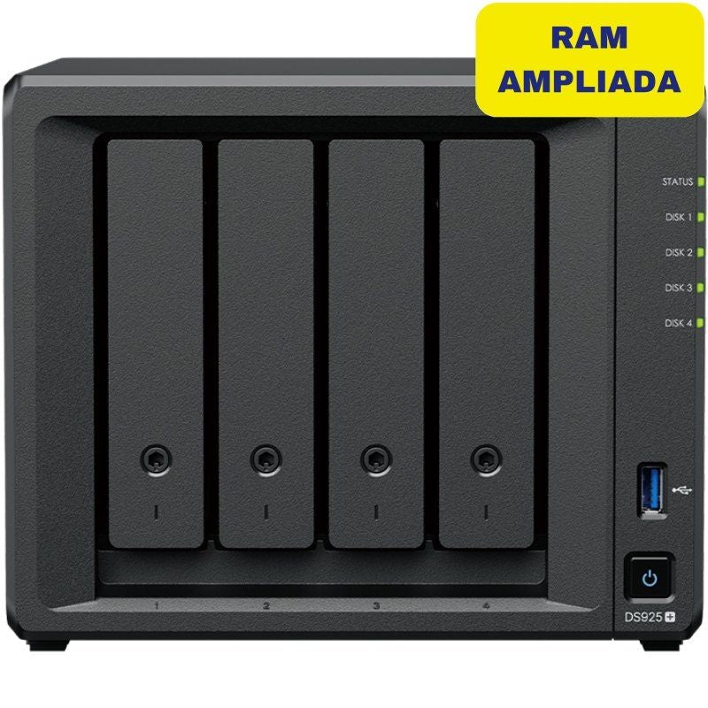 Nas Synology Diskstation Ds925+ 4 Bahías 3.5'- 2.5' 16gb Ddr4 Formato Torre