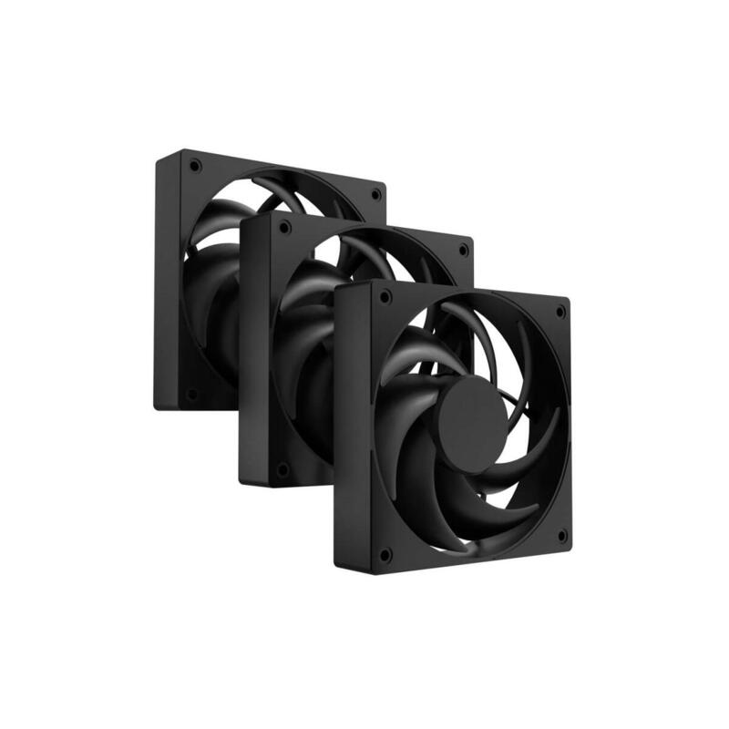 Kit 3 Ventiladores Fury Sai S12 Pwm Negro