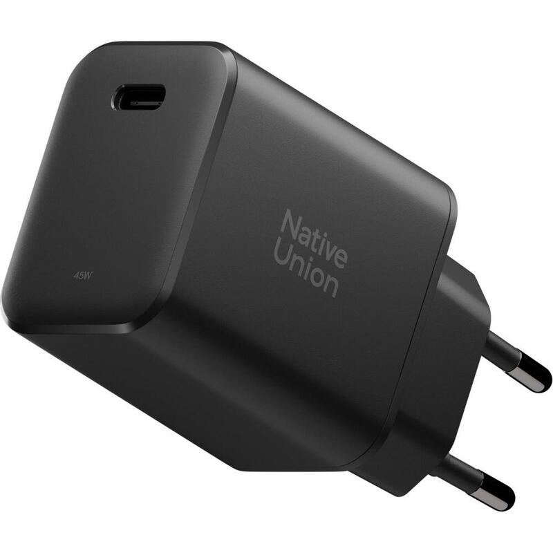 Native Union 45w Usb-C Pd Fast Gan Wall Charger Black