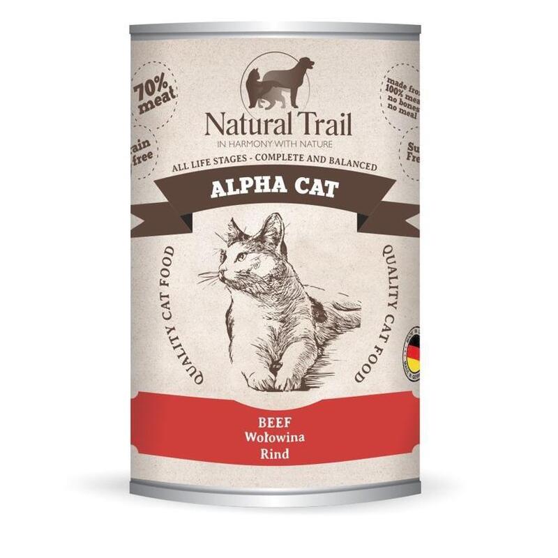 Natural Trail Cat Alpha Beef Puszka 400g