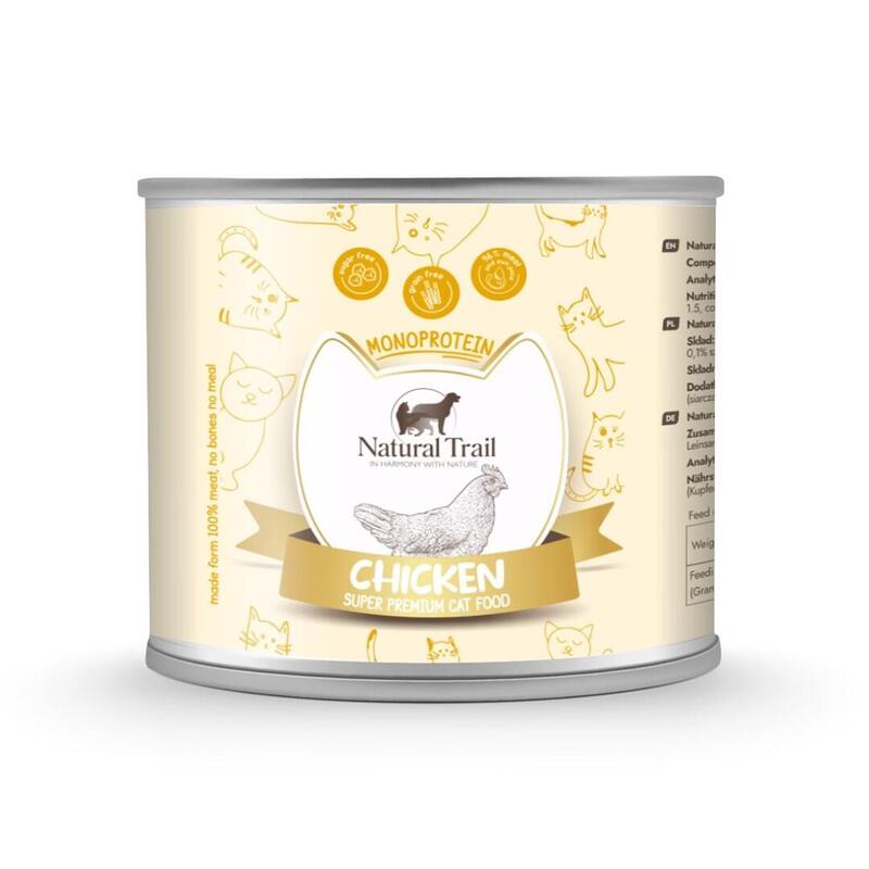 Monoproteína Natural Trail Cat Con Pollo 185g