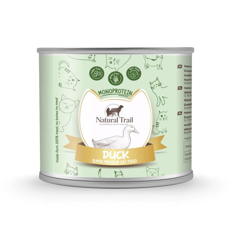 Monoproteína Natural Trail Para Gatos Con Pato 185g