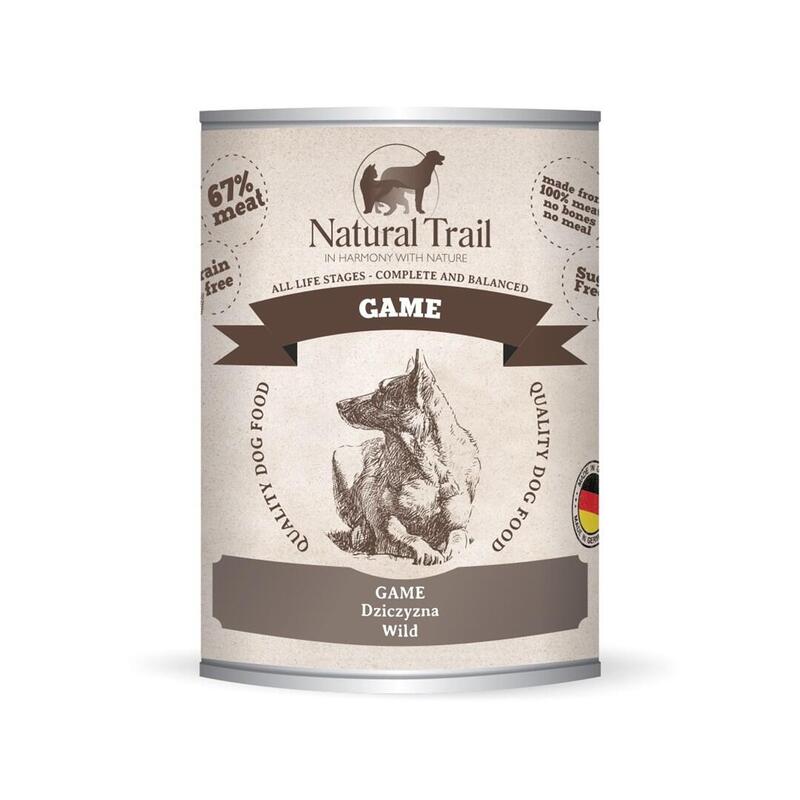 Natural Trail Dog With Game 800g