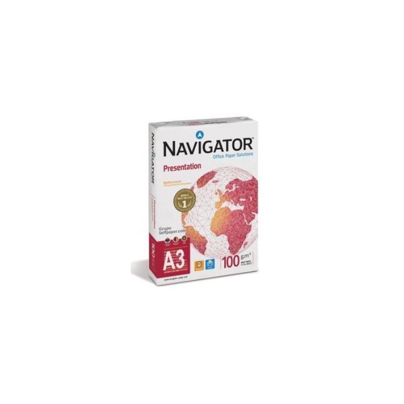 Navigator Papel Fotocopiadora Din A3 100gr Paquete De 500 Hojas Blanco - Caja 4 Uds-