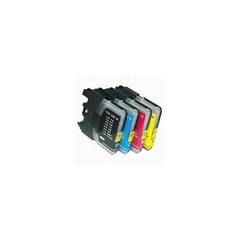 Negro Compatible Para Brother Lc61,Lc980, Lc1100, Lc985 Alta Capacita