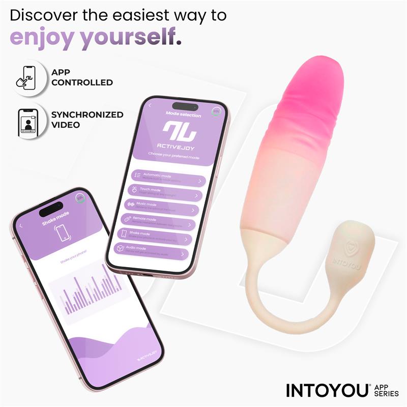 Nexegg Motion Huevo Vibrador Con Thrusting App Beige/Rosa
