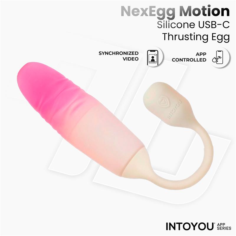 Nexegg Motion Huevo Vibrador Con Thrusting App Beige/Rosa