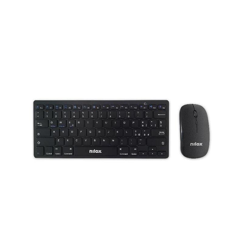Nilox Kit Keyboard And Mouse Wireless Slim Black Nxkmmb00001