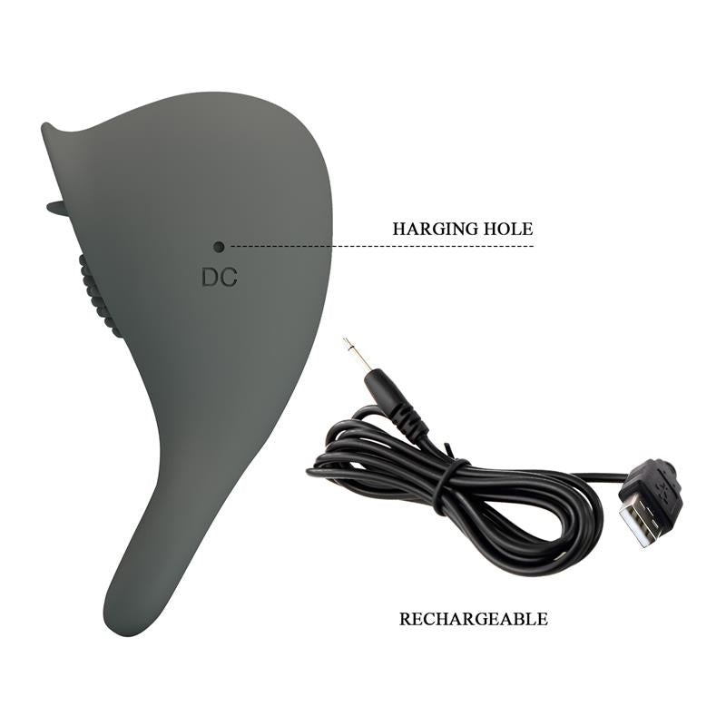 Pretty Love - Nimbus Anillo Vibrador Con Lengua Gris