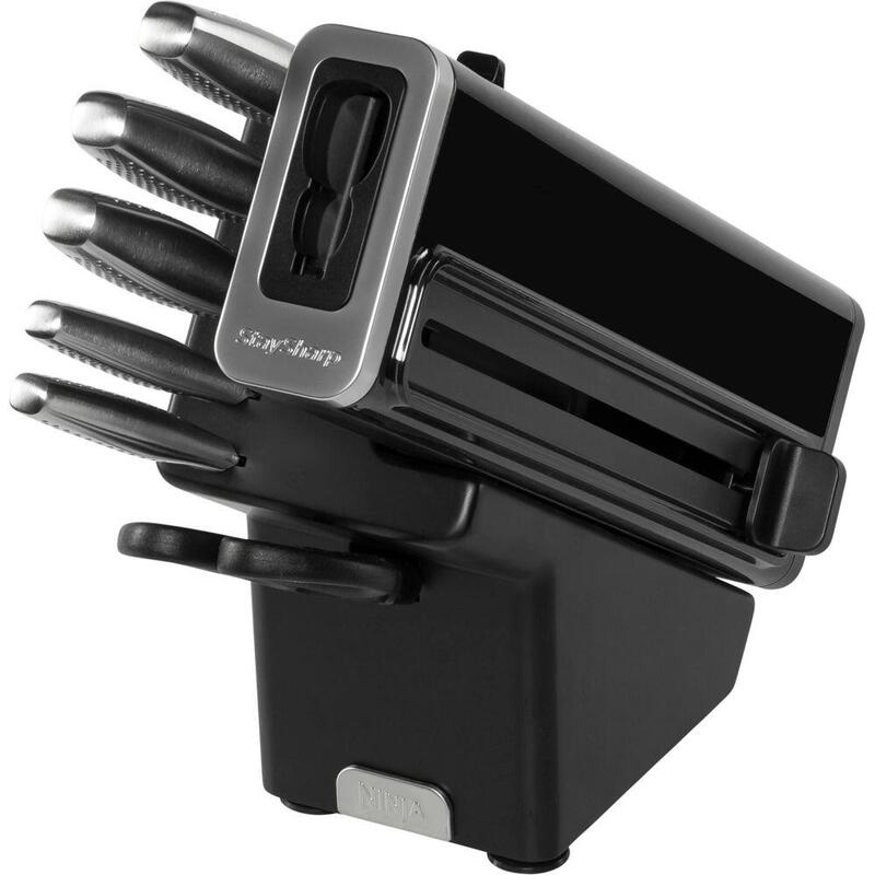 Ninja Staysharp Schwarz Messerblock Mit Schleifer