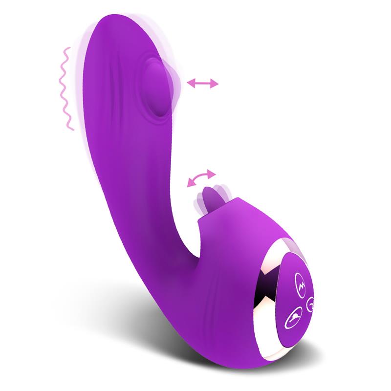No. Twentyone Vibrador Con Bola Pulsante Y Lengua Estimuladora