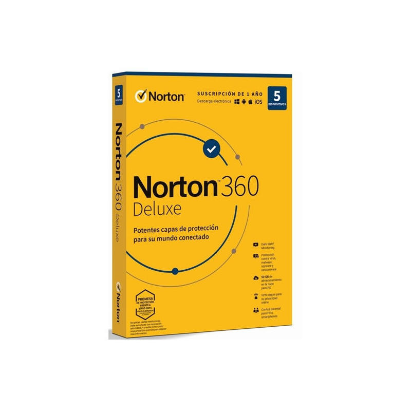 Norton 360 Deluxe 50gb Portugues 1 User 5 Device 12mo Box