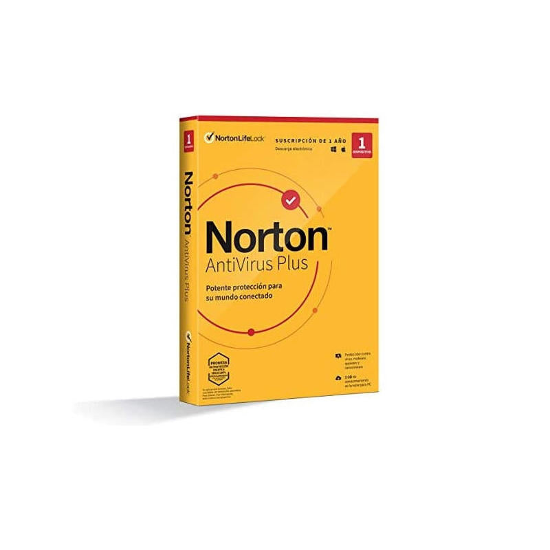 Norton Antivirus Plus 2gb Portugues 1 User 1 Device 12mo **L. Electronica