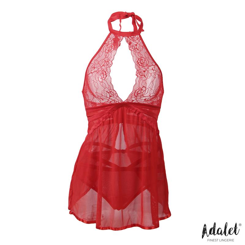Nova Babydoll Y Tanga Rojo Talla (Interno):S/M