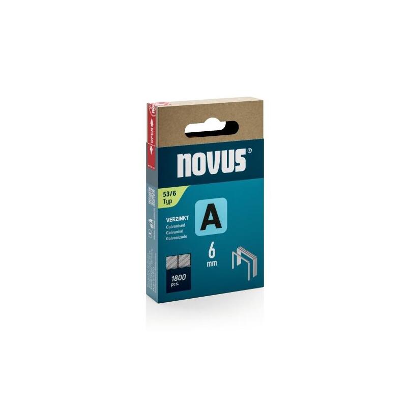 Novus A Tipo 53 Caja De 1800 Grapas 53/6 Galvanizadas - Patilla De 6mm