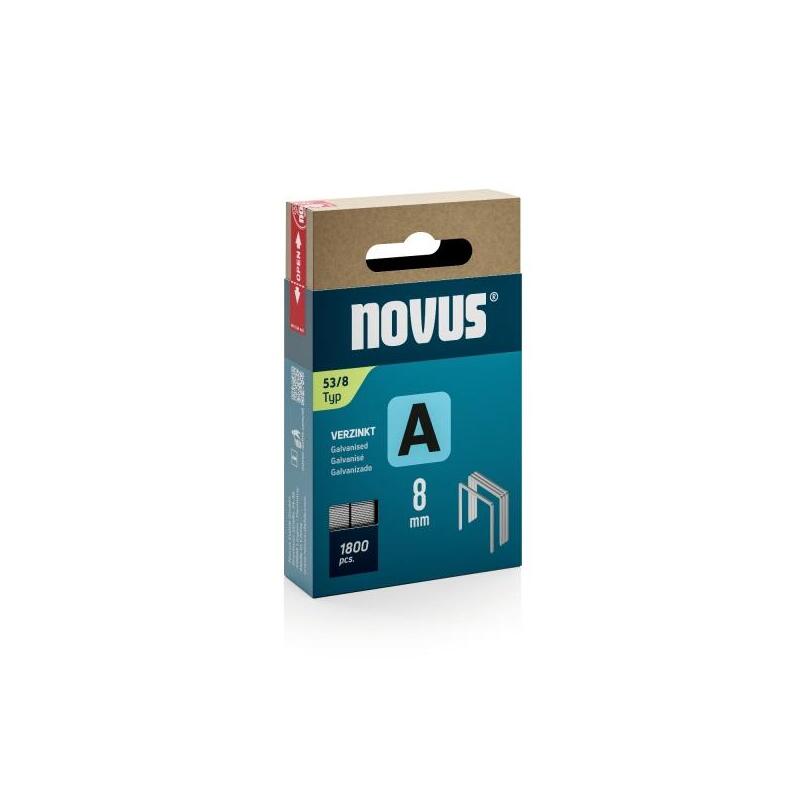 Novus A Tipo 53 Caja De 1800 Grapas 53/8 Galvanizadas - Patilla De 8mm