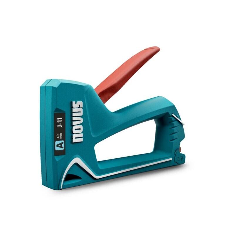 Novus J11 Clavadora/Grapadora - Para Grapas De 4 A 8mm - Carga Inferior Con Desbloqueo De Seguridad - Indicador De