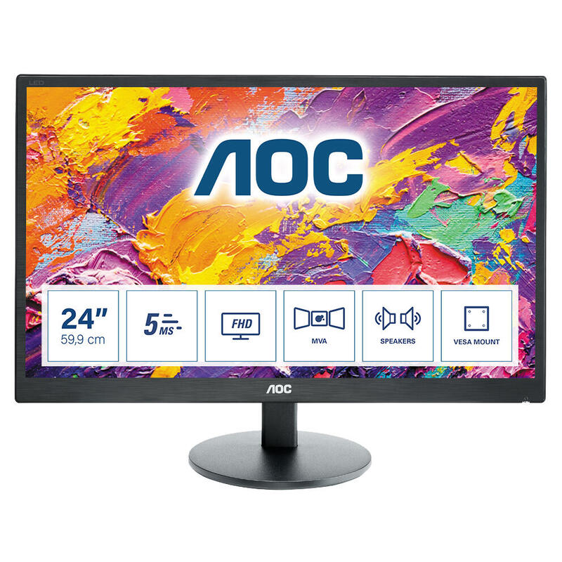 Nuevo Desprecintado Monitor Aoc M2470swh 23.6' Full Hd Multimedia Negro