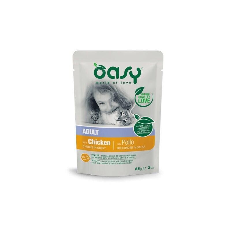 Oasy Chunks In Gravy Adult Chicken 85gr
