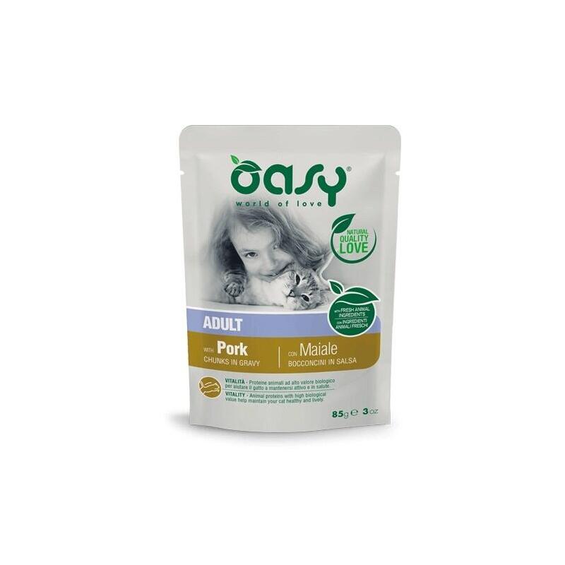 Oasy Chunks In Gravy Adult Pork 85gr