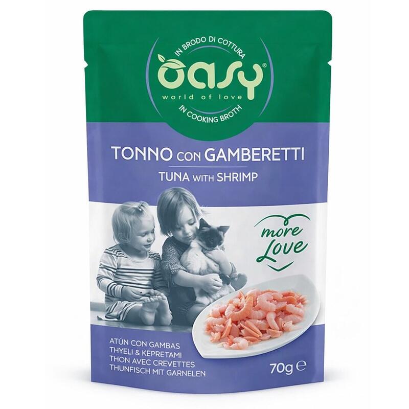 Oasy More Love Tuna With Shrimp Pouch 70gr