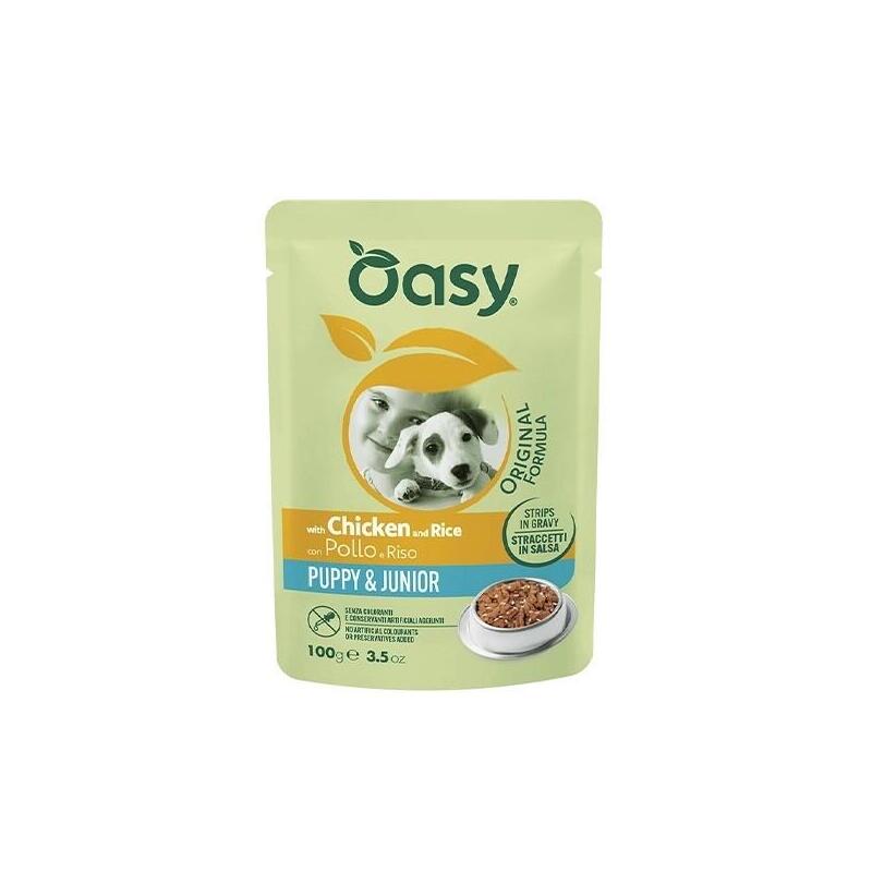 Oasy Strips In Gravy Puppy Chicken And Rice 100gr