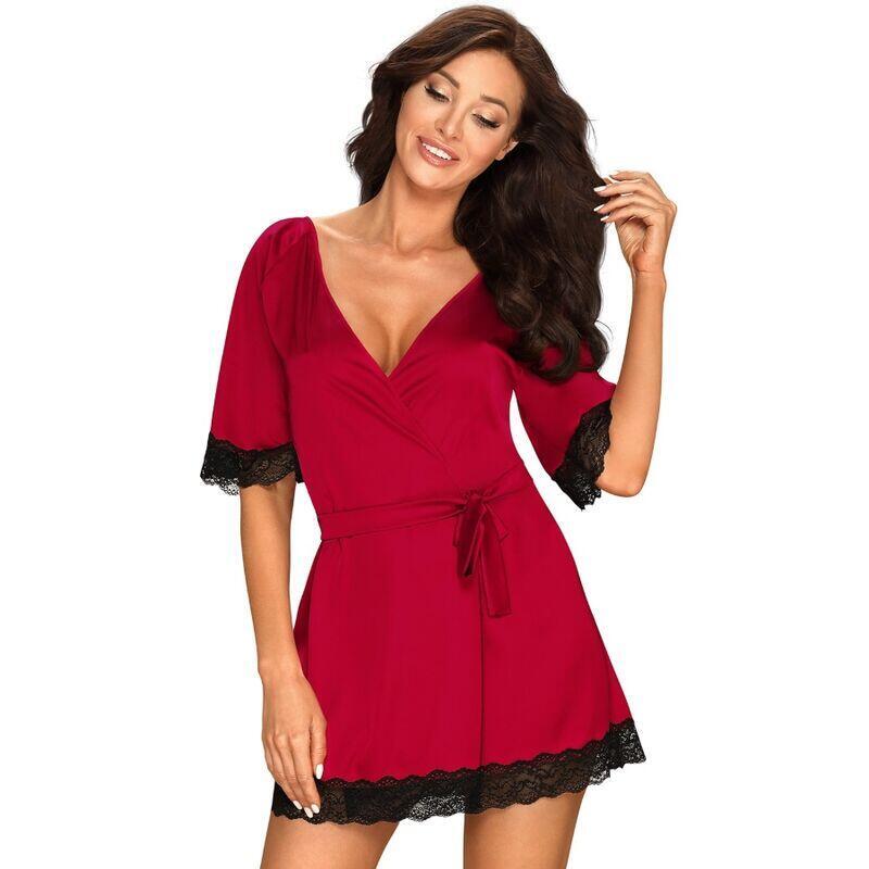 Obsessive - Sensuelia Peignoir Rojo Xxl