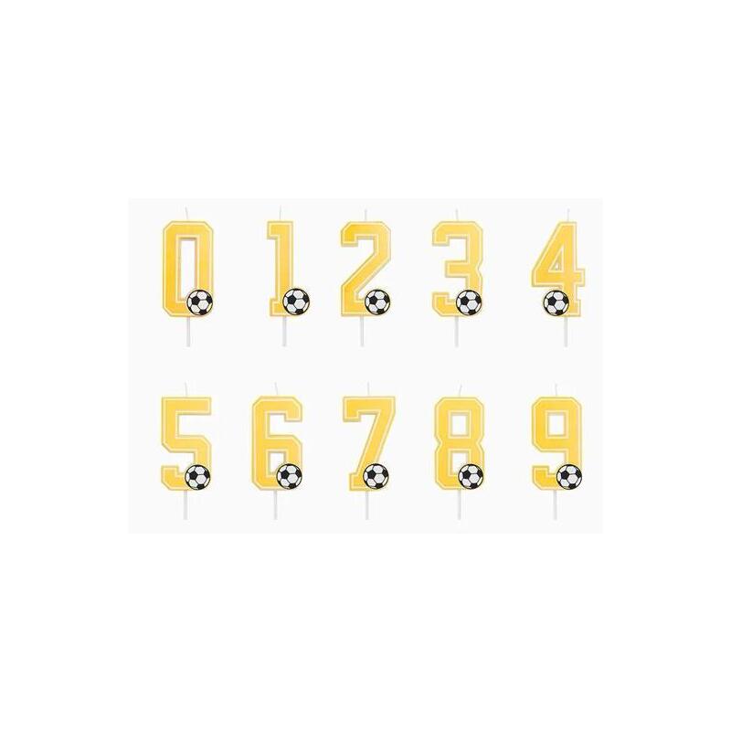 Oh Yeah Vela Fútbol 7,5cm Número 4 Amarillo